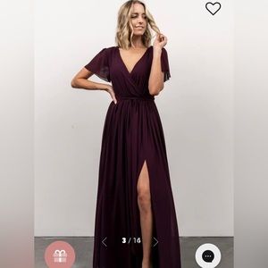 NWT Baltic Born Kristina Maxi Dress, Eggplant Purple 2XL